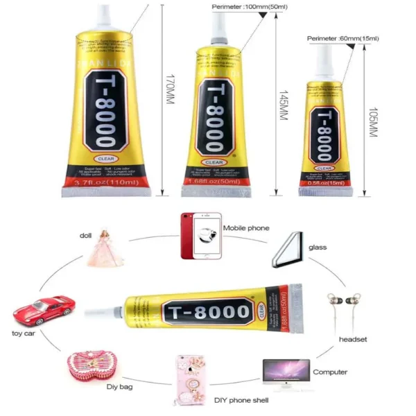 خرید چسب مایع همه کاره شفاف T8000