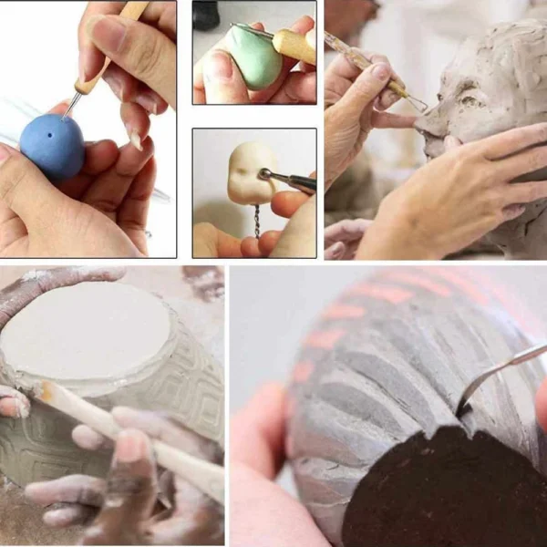 پک ابزار حکاکی فرچه دار بسته 11 عددی